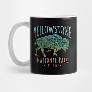 Yellowstone National Park Walking Bison Mug